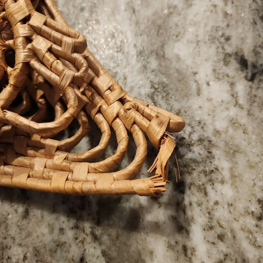 Vintage Rattan Duck Trivet Holder Wall Hanging 14